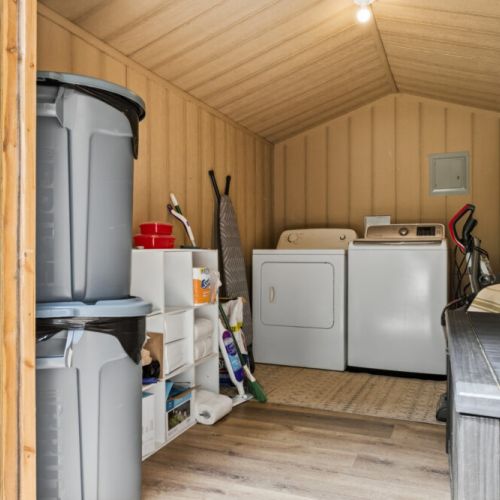 Shared laundry facilities.