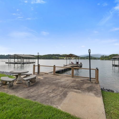 Patio area and dock entrance.