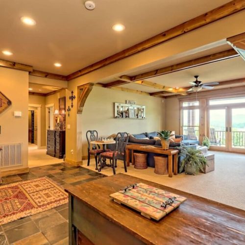 terrace level living / kitchen area