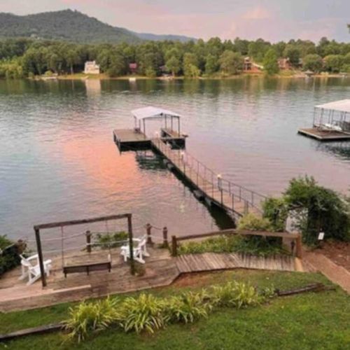 The dock at sunset from the house deck. Photo opportunities!