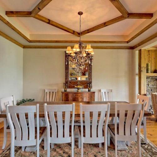 Dining room area with seating for 8