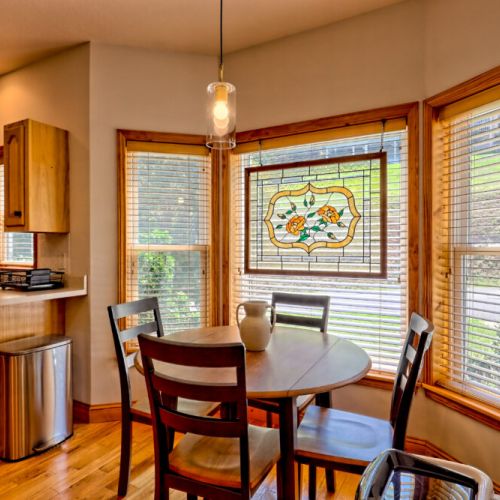 Table in kitchen.