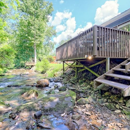 Creek steps.