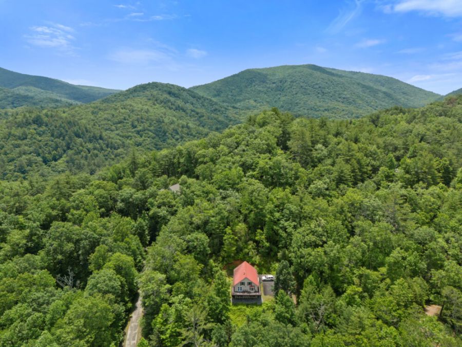 Aerial view of the home.