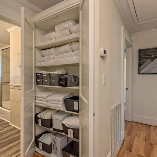 Hallway and linen closet