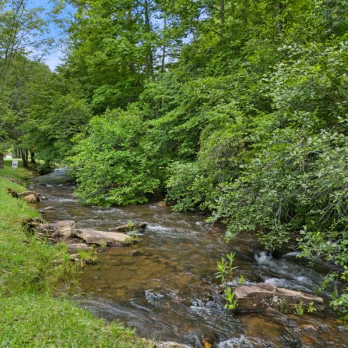 Beautiful creek flowing through the neighborhood.