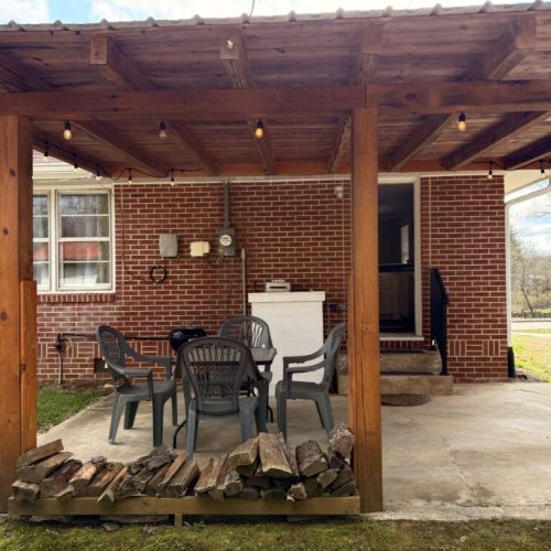 Party is on the back patio! Charcoal grill, BYOCharcoal!