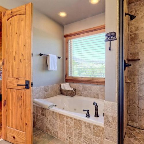 Master Bathroom with jet soaker tub