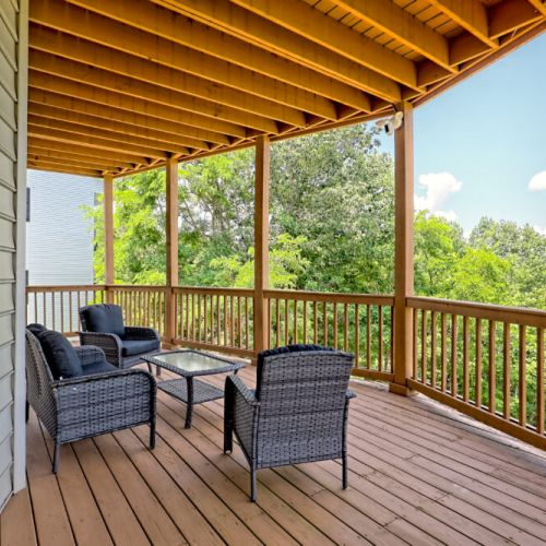 Terrace level outdoor seating.