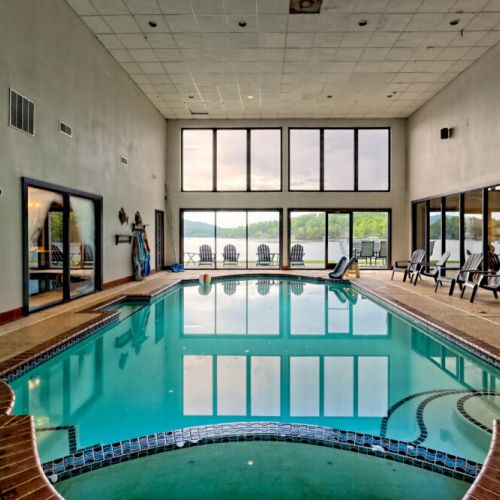 The wonderful and relaxing heated indoor pool.