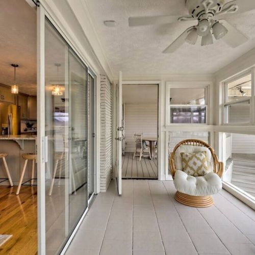 The all weather sunroom with access from the dining room or master bedroom