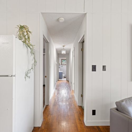 Hallways to bedrooms.