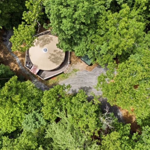Aerial of yurt