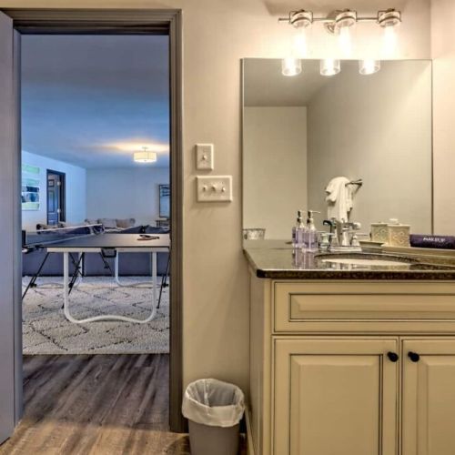 Upstairs bathroom vanity.