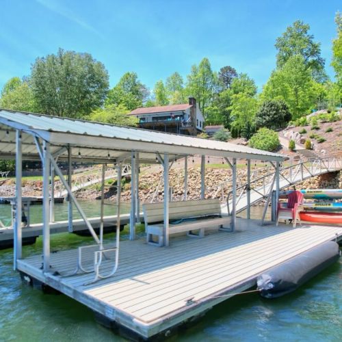 View of dock and swimming platform