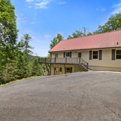 Area for parking and entrance to the home.