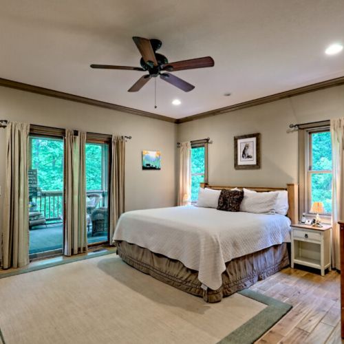 Main bedroom w/ crib.