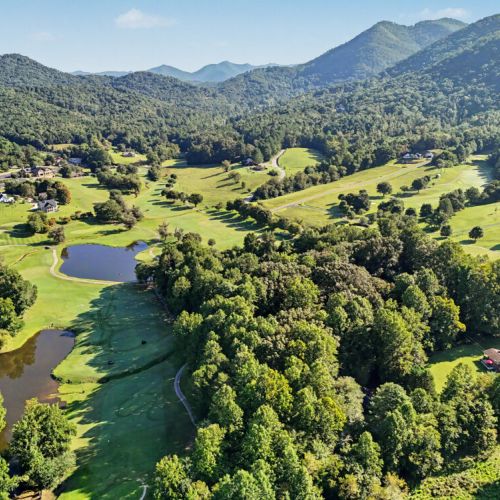 areal view of Mountain Harbor Golf Course next door