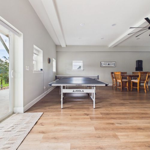 Game room on lower level