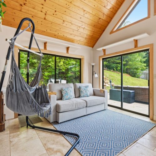 Sun room and game area off master bedroom.