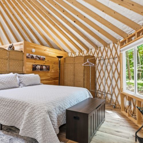 King sized bed.