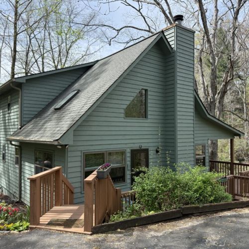 Stairs to entrance of home.