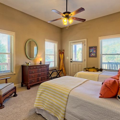 Lower level full beds in this bedroom