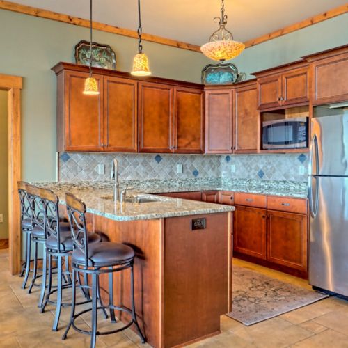 Terrace level kitchenette