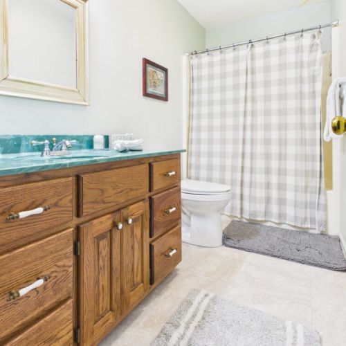Bathroom outside of second bedroom