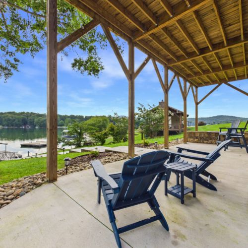 Patio overlooking Lake Chatuge