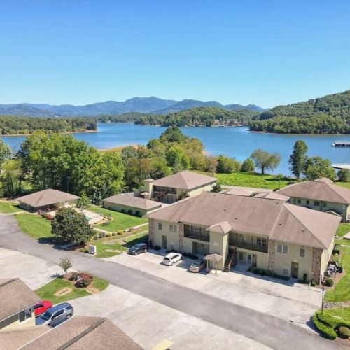 View of Condo & Lake