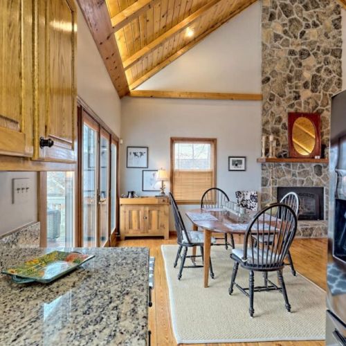 Kitchen view to dining area