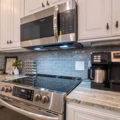 Kitchen stove and microwave