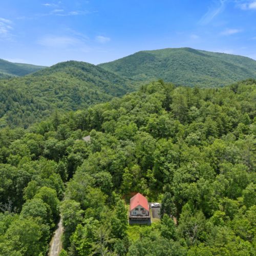 Aerial view of the home.