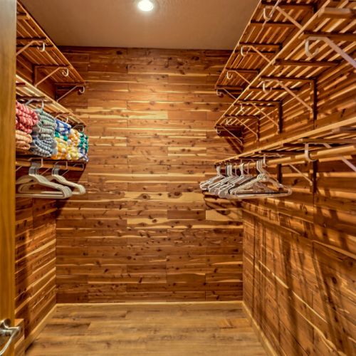 Large cedar closet in primary.