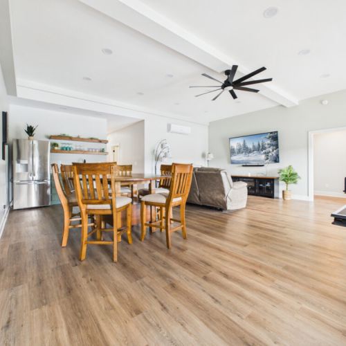 Dining area on lower level