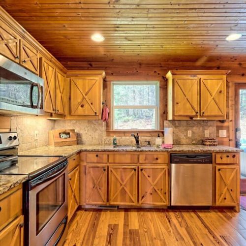 Large, well supplied kitchen