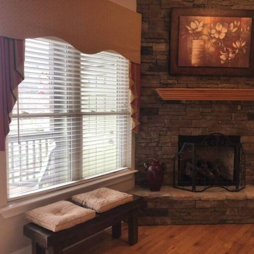 Living area fireplace