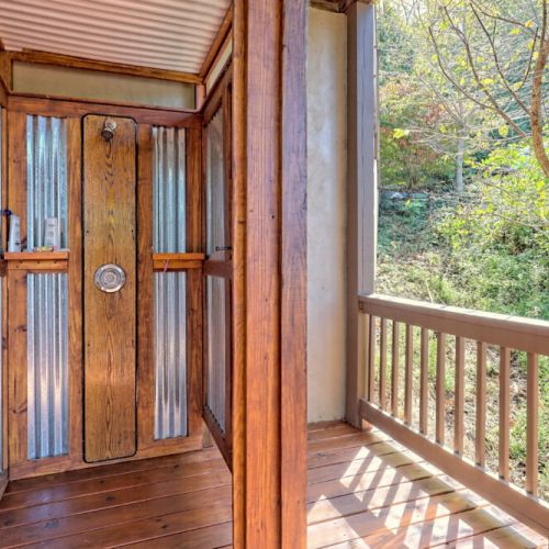 Outdoor shower area