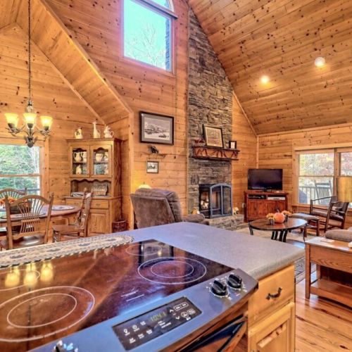 Center of the home in the kitchen. View of dining, living room and left to the front entry.