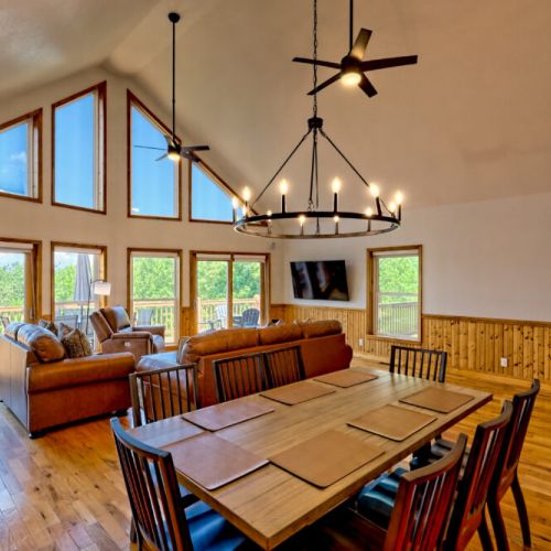Living and dining area.