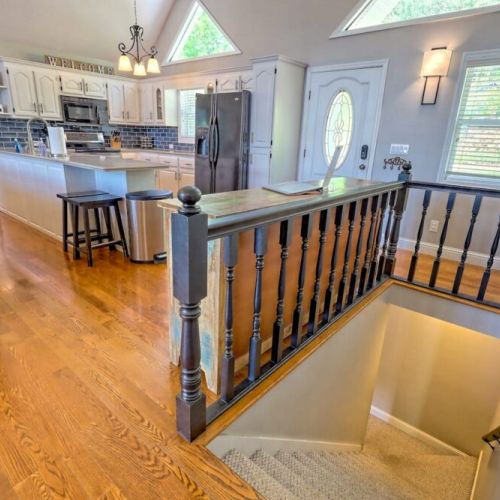 open staircase from main level