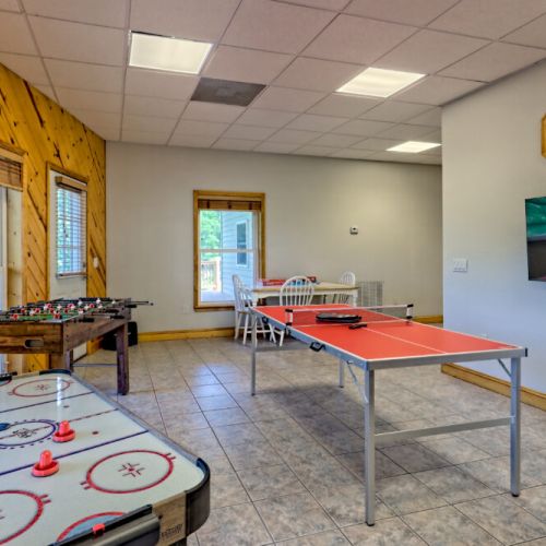 TV in game room.