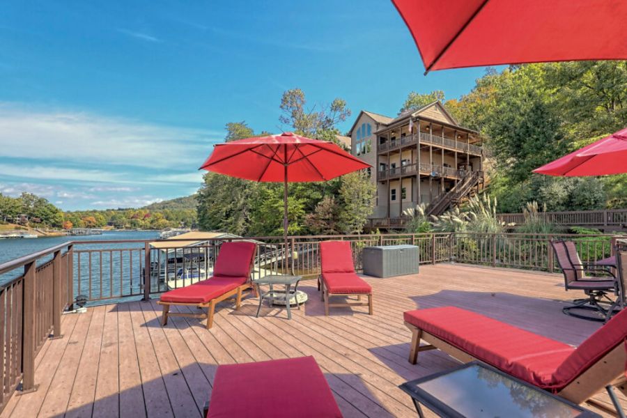 View from dock to the house