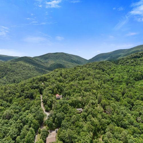 Aerial view of the home.