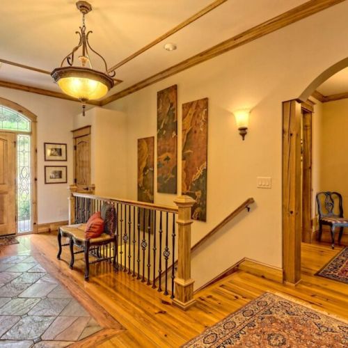 Front entry and stairs to lower level