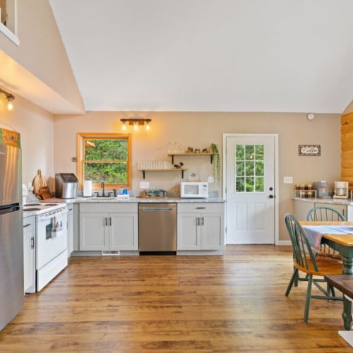 Fully stocked kitchen with a coffee nook!